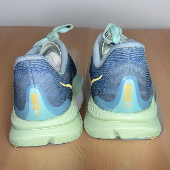 Hoka One One Men's Mach 6 Road Running Shoes Size 8.5D Dusk Shadow Blue/Green - Picture 4 of 12